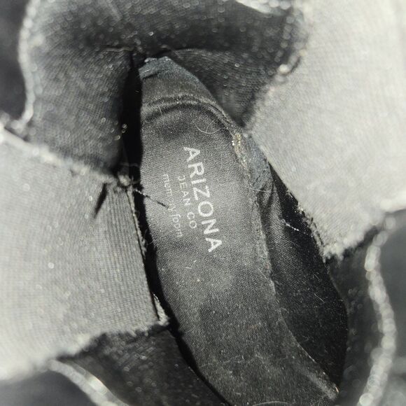 Arizona Moss Womens Size 7M Black Retro Chic Block Heeled Chelsea Booties Boots - Picture 7 of 8